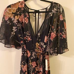 Floral Chiffon maxi dress